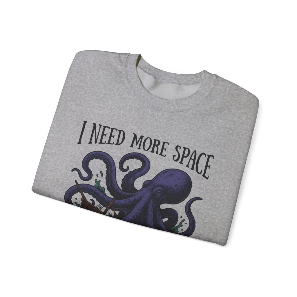 Octopus Ship Sweatshirt Funny Nautical Gift Women Vintage Sweatshirt Kraken Sweatshirt Humor Fan Retro Sweatshirt Maritime Graphic Hand Drawn Ocean Sweatshirt