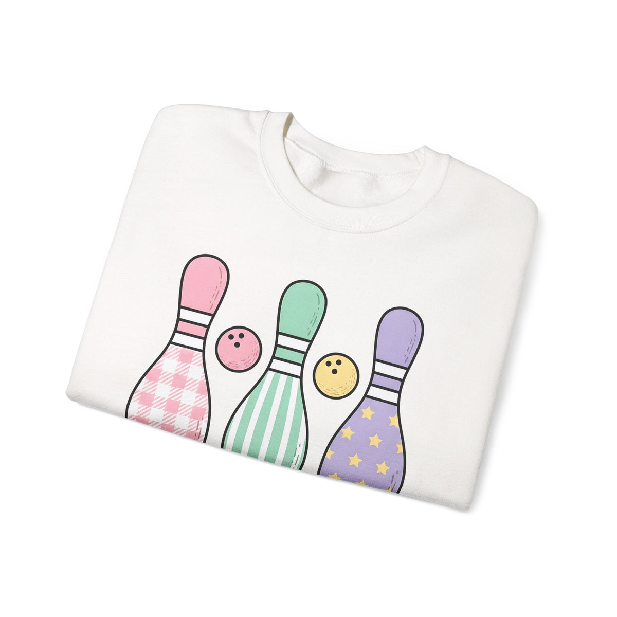 Bowling Pins Sweatshirt Bowling Activity Gift Women Line Art Sweatshirt Tenpins Sweatshirt Bowling Fan Bowling Illustrations Sweatshirt Marker Bowling Ball