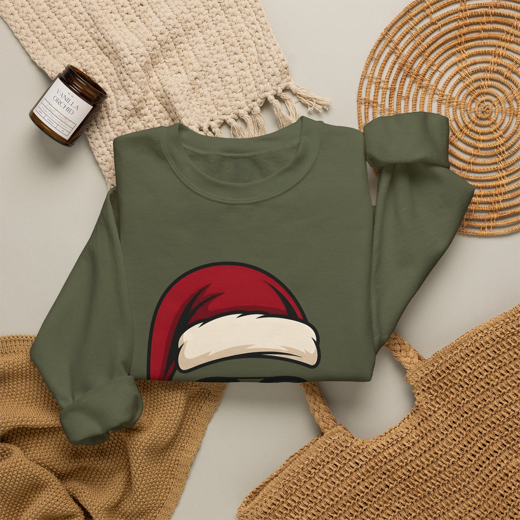 Santa Hat Sunglasses Christmas Humor Gift Cartoon Cool Shades Xmas Fan Funny Retro Smoking Sweatshirt