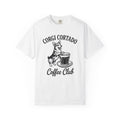 Corgi T-Shirt Dog Cafe Gift Women Rustic T-Shirt Pembroke T-Shirt Dog Fan Country T-Shirt Coffee Graphic Doodle Latte Cup T-Shirt