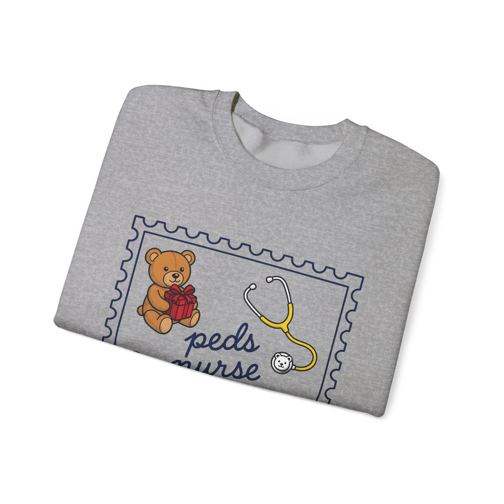Teddy Bear Sweatshirt Nurse Christmas Gift Women Cartoon Sweatshirt Teddy Sweatshirt Healthcare Enthusiast Comic Sweatshirt Winter Graphic Retro Stethoscope
