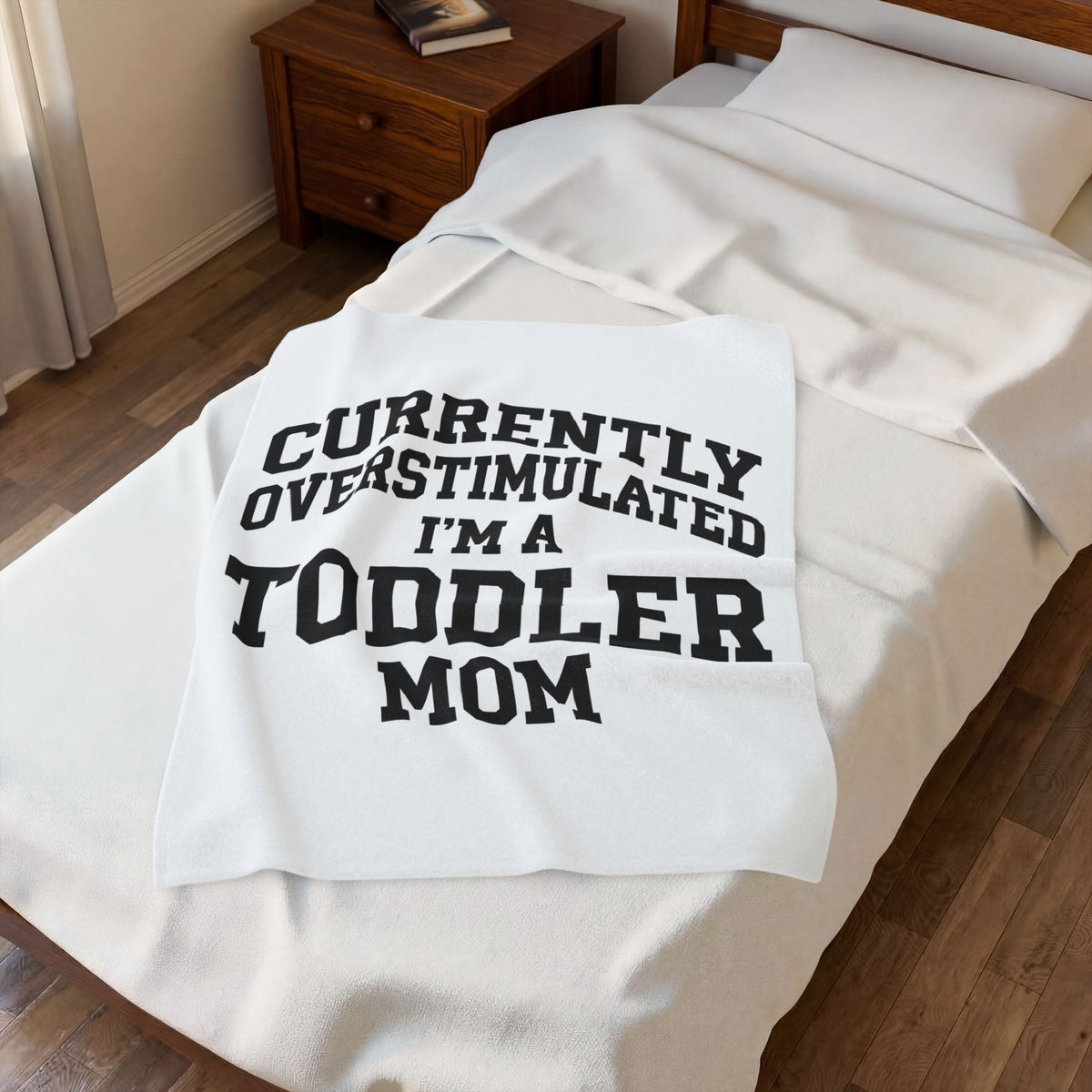Bold Lettering Design Blanket Moms Family Gift Women Varsity Font Blanket Typography Blanket Motherhood Fan Lettering Blanket Clan Graphic Simple
