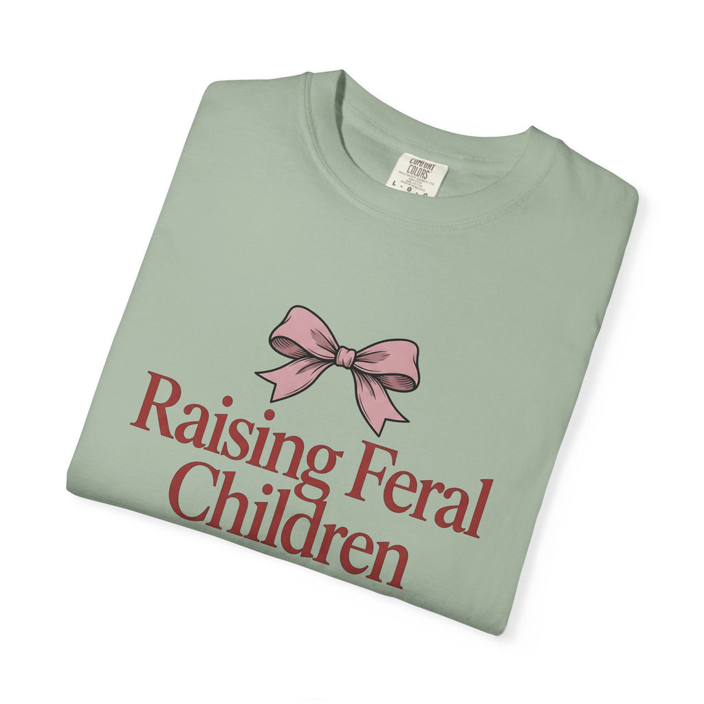 Pink Ribbons T-Shirt Moms Jokes Gift Women Fun T-Shirt Bows T-Shirt Motherhood Fan Cute T-Shirt Pun Graphic Retro Bow T-Shirt