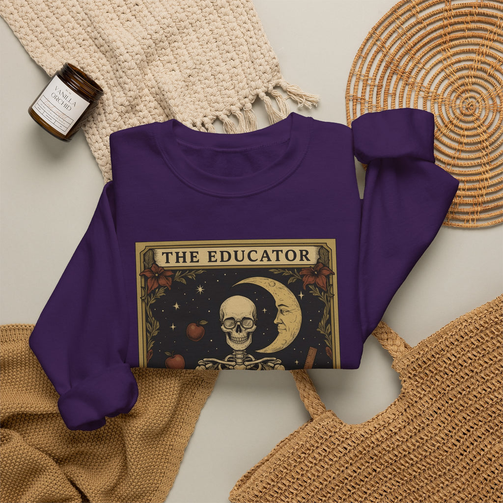 Skull Instructor Sweatshirt Teacher Dark Gift Women Retro Sweatshirt Skeleton Sweatshirt Educator Enthusiast Vintage Sweatshirt Gothic