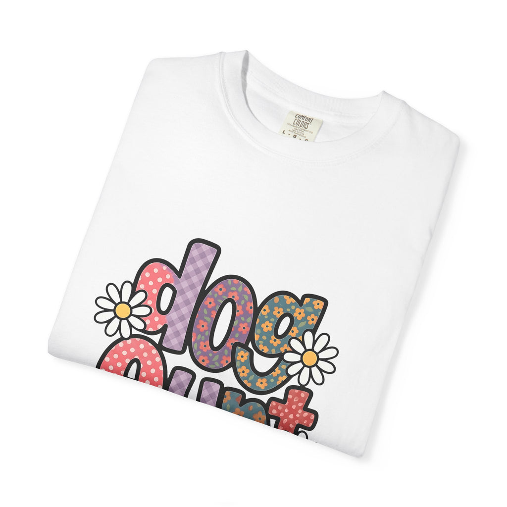 Floral Lettering Print T-Shirt Dog Niece Gift Women Sketch T-Shirt Typography T-Shirt Dog Fan Hand Drawn T-Shirt Niece Graphic Cartoon Chamomile