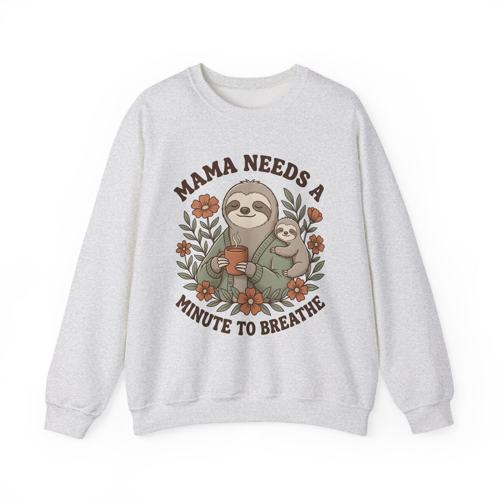 Sloth Mother Moms Espresso Gift Kawaii Sloth Mom Enthusiast Cute Coffee Sketch Blossoms Sweatshirt
