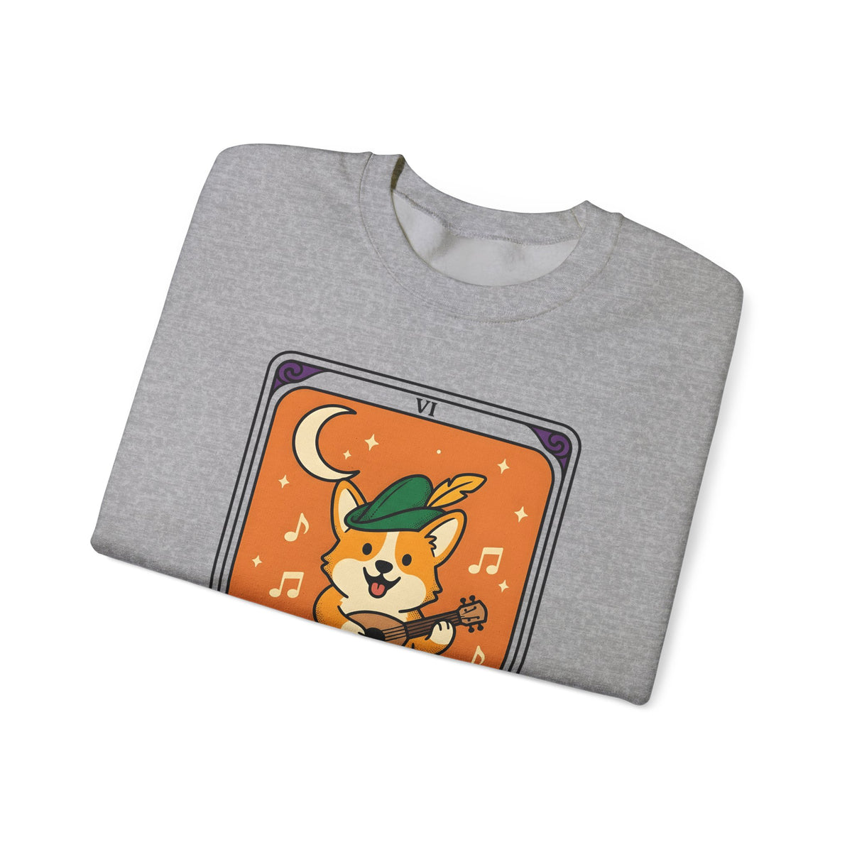 Corgi Performer Sweatshirt Boho Chic Animal Gift Women Anime Sweatshirt Pembroke Welsh Corgi Sweatshirt Bohemian Fan Manga Sweatshirt Animal Graphic Hand Drawn