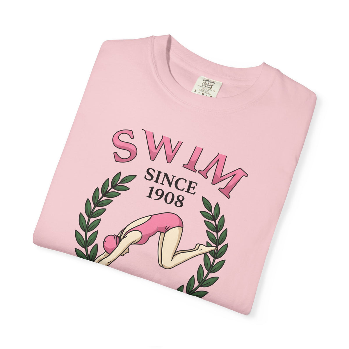 Swim Graphic T-Shirt Swimming Exercise Gift Women Antique T-Shirt Swimwear T-Shirt Aquatic Enthusiast Vintage T-Shirt Fitness Graphic Old School