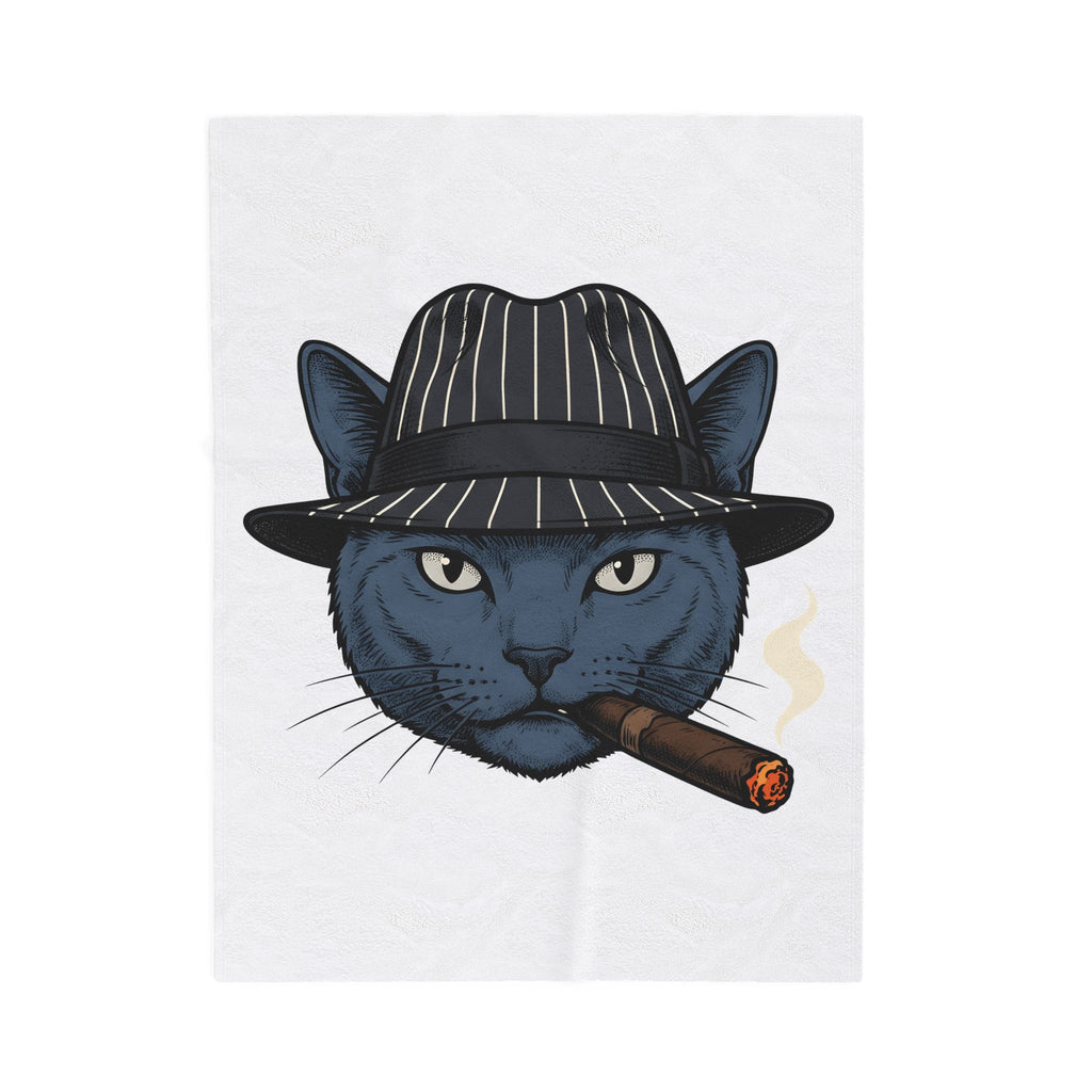 Cat Bonnet Blanket Cat Satire Gift Women Antique Blanket Headgear Blanket Feline Fan Vintage Blanket Parody Graphic Line Art Stogie Blanket