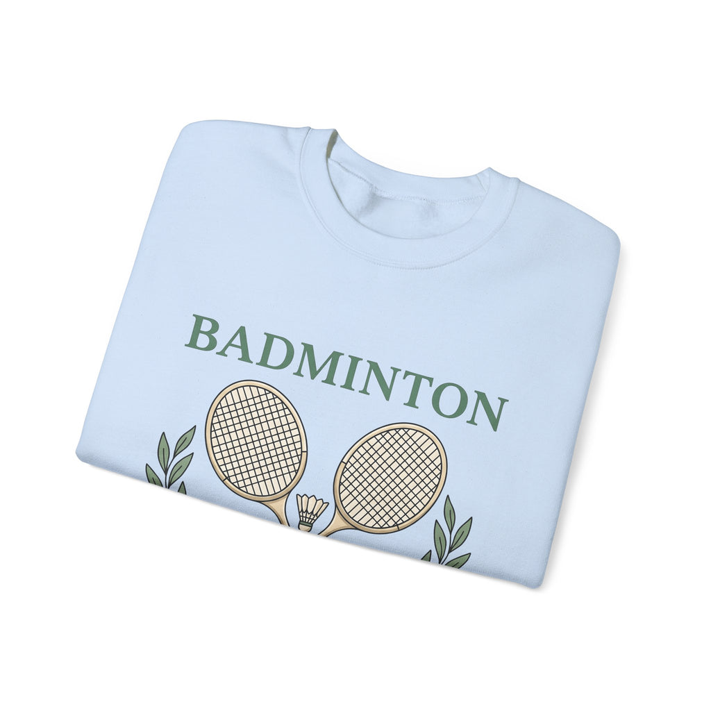 Birdie Rackets Sweatshirt Badminton Fitness Gift Women Retro Sweatshirt Shuttlecocks Sweatshirt Badminton Enthusiast Vintage Sweatshirt Workout Graphic Doodle