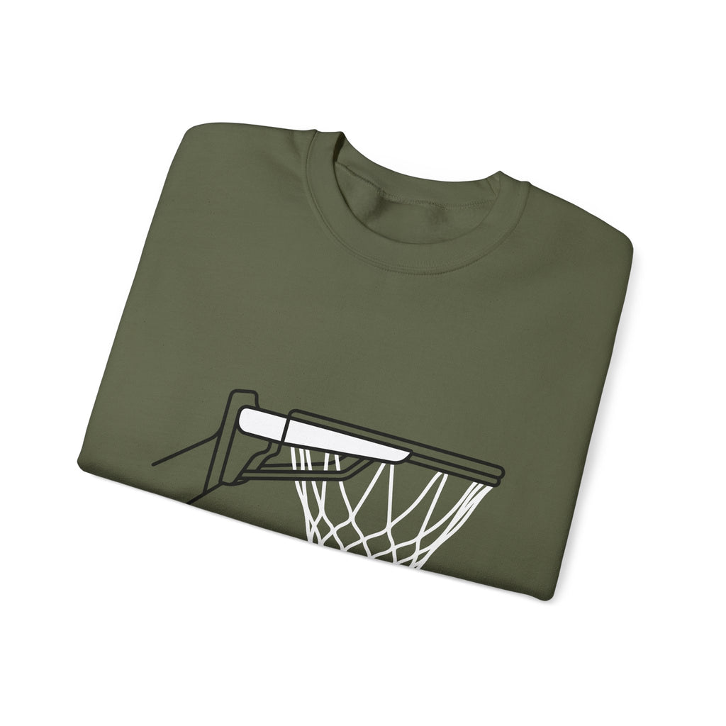 Basketball Goal Sweatshirt Sports Athletics Gift Women Modern Sweatshirt Hoop Sweatshirt Athlete Enthusiast Contemporary Sweatshirt Fitness Graphic Sketch
