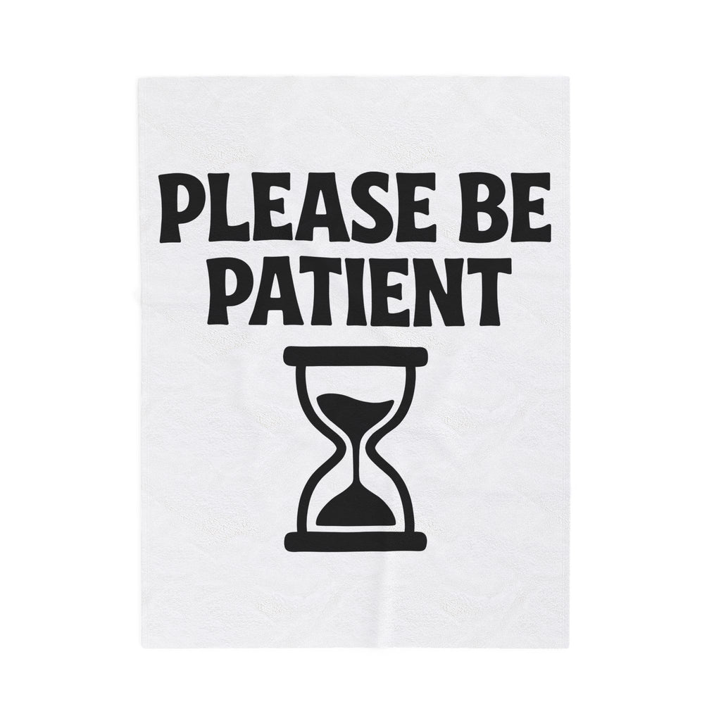 Hourglass Design Blanket Patience Encouragement Gift Women Fun Blanket Sandtimer Blanket Motivational Fan Quirky Blanket Uplifting Graphic Simple
