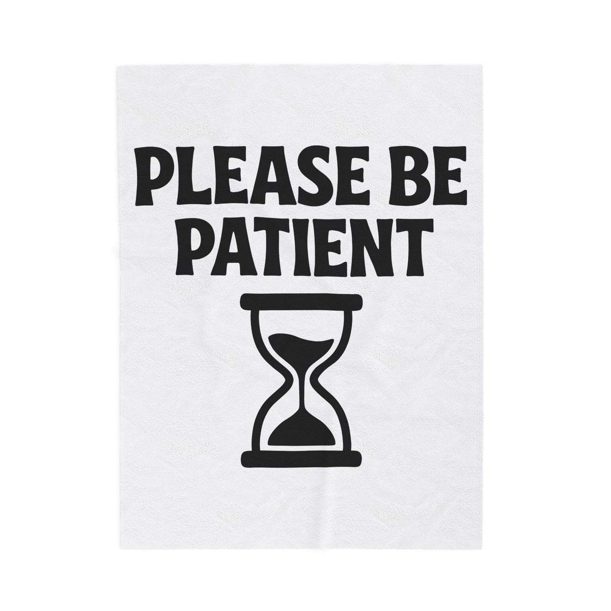 Hourglass Design Blanket Patience Encouragement Gift Women Fun Blanket Sandtimer Blanket Motivational Fan Quirky Blanket Uplifting Graphic Simple
