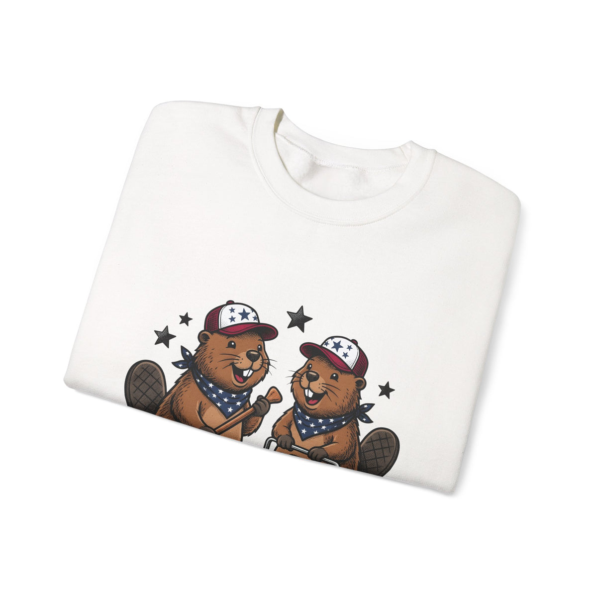 Beaver Pair Sweatshirt Funny Outdoors Gift Women Comic Sweatshirt Beaver Sweatshirt Humor Fan Cartoon Sweatshirt Adventure Graphic Retro Ice Chest Sweatshirt