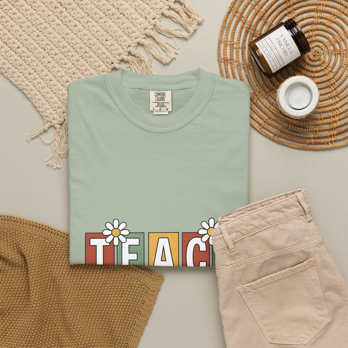 Flower Alphabet Art T-Shirt Teachers Education Gift Women Tribal T-Shirt Alphabet T-Shirt Educator Enthusiast Ethnic T-Shirt Learning Graphic