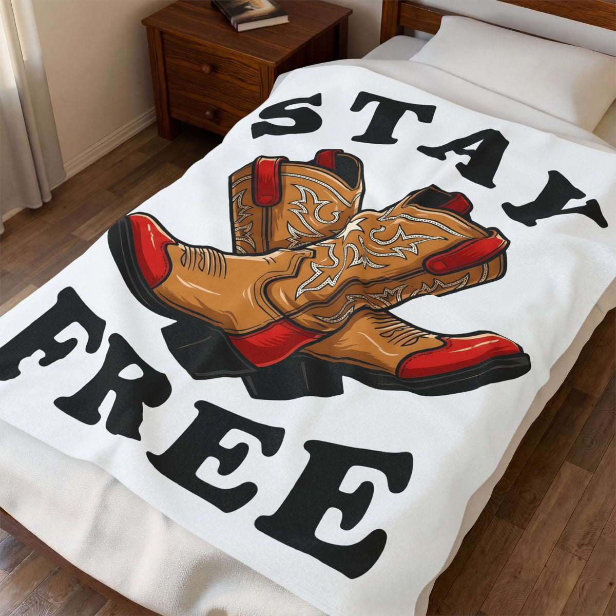 Cowboy Boots Blanket 4th Of July Country Gift Women Modern Blanket Boot Blanket Patriot Fan Western Blanket Country Graphic Classic Star Blanket
