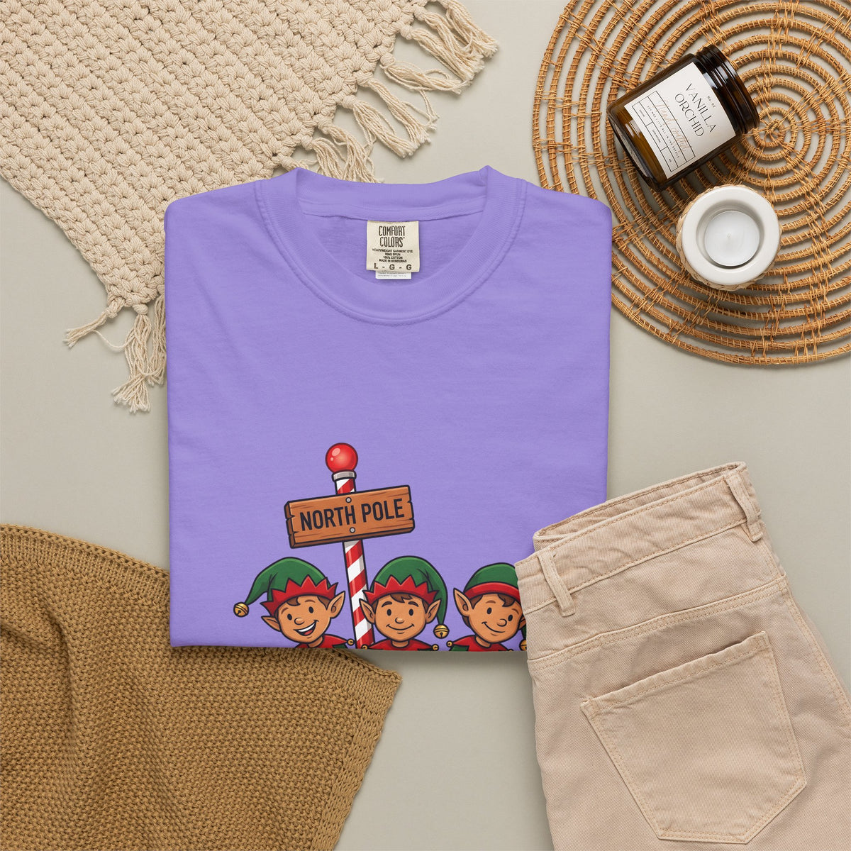 Holiday Elves T-Shirt Christmas Relatives Gift Women Comic T-Shirt Elf T-Shirt Christmas Fan Cartoon T-Shirt Family Graphic Retro Polar Sign T-Shirt