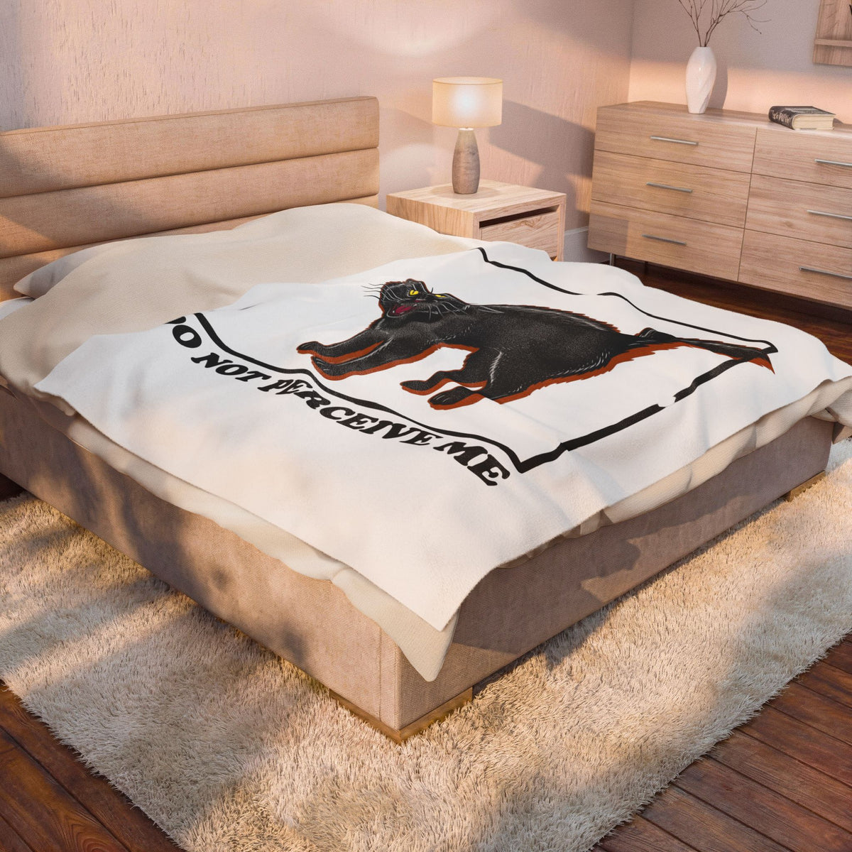 Ebony Cat Cat Event Gift Clean Black Cat Feline Fan Minimalist Party Aged Shining Blanket