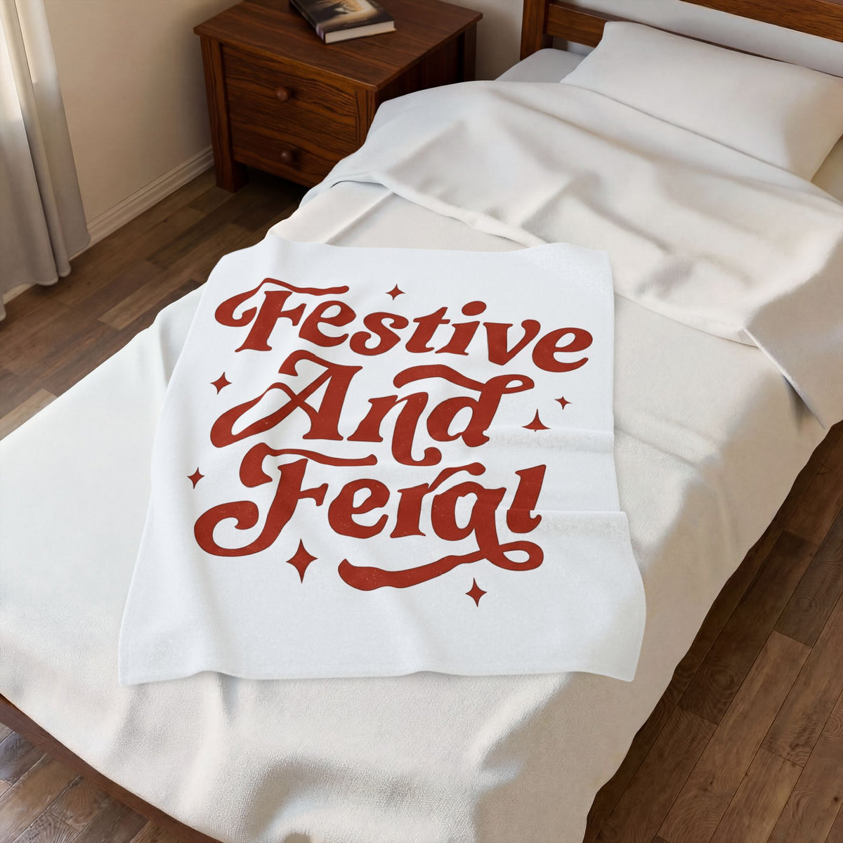 Old Style Text Blanket Christmas Seasonal Gift Women Rustic Blanket Typography Blanket Xmas Fan Holiday Blanket Vintage Graphic Script Twinkles