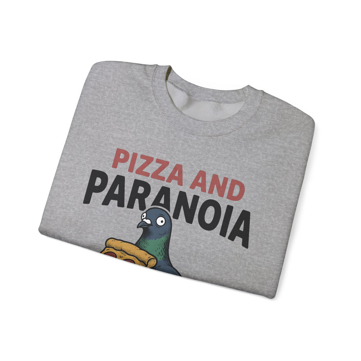 Bird Pizza Sweatshirt Funny Wildlife Gift Women Animated Sweatshirt Pizza Sweatshirt Humor Fan Cartoon Sweatshirt Animal Graphic Retro Meal Sweatshirt