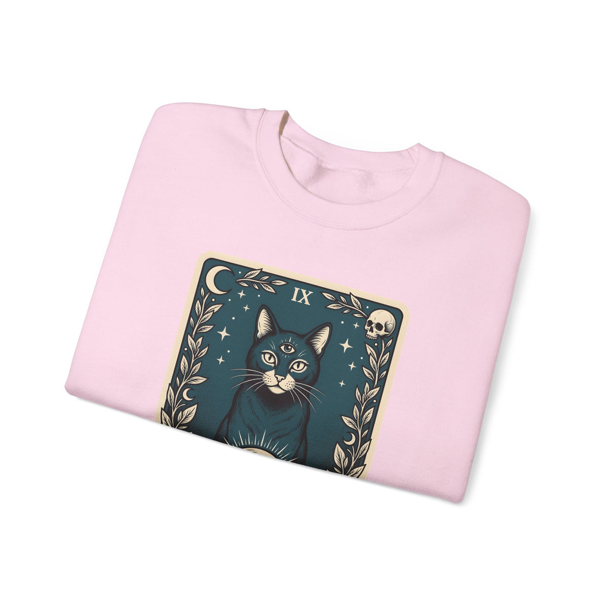 Mystic Cat Sweatshirt Boho Chic Witchcraft Gift Women Tarot Sweatshirt Kitty Sweatshirt Bohemian Fan Occult Graphic Vintage Crystal Ball Sweatshirt