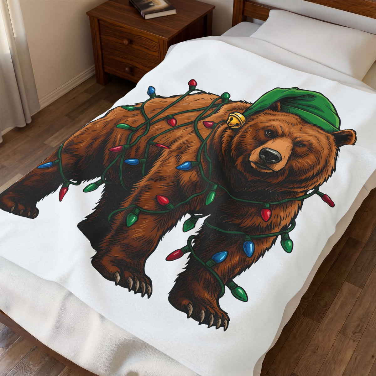 Christmas Bear Blanket Animals Winter Gift Women Cartoon Blanket Teddy Bear Blanket Wildlife Fan Furry Animal Graphic Winter Design Teddy