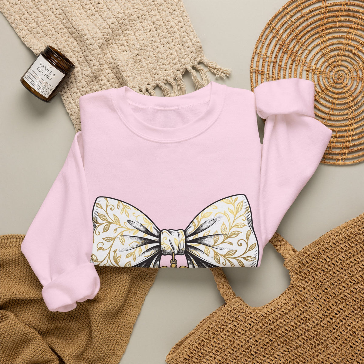 Medical Bow Sweatshirt Nurses Healthcare Gift Women Botanical Sweatshirt Medical Bow Tie Sweatshirt Nurse Enthusiast Botanical Illustration Medical Graphic