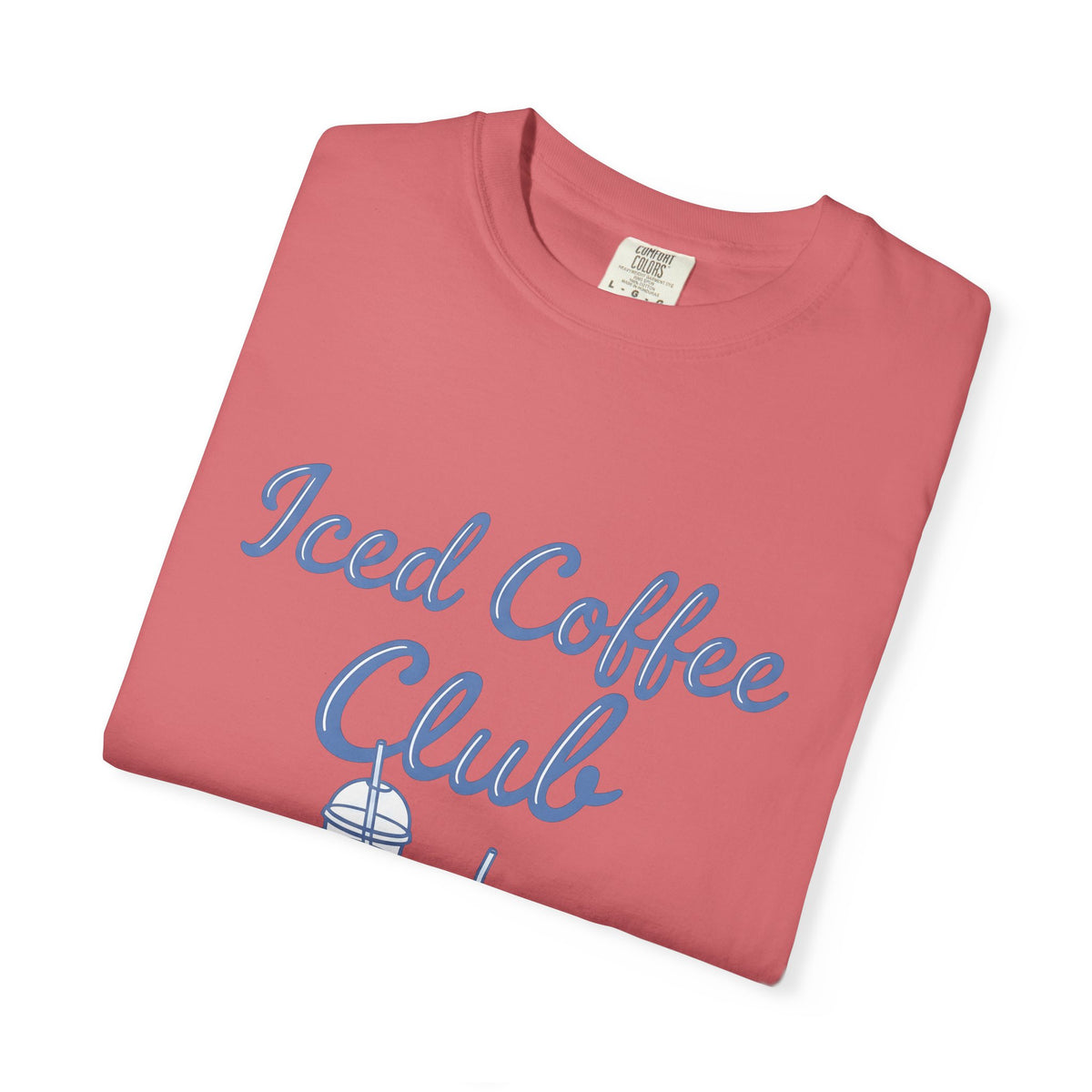 Iced Latte Glass T-Shirt Coffee Cuisine Gift Women Fun T-Shirt Glassware T-Shirt Coffee Fan Java Graphic Illustration Clean Fingers T-Shirt