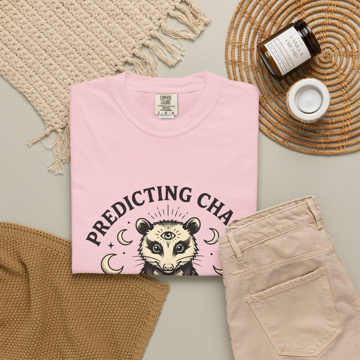 Peaceful Possum T-Shirt Possum Fauna Gift Women Mystical T-Shirt Opossum T-Shirt Possum Enthusiast Magical T-Shirt Wildlife Graphic Old School Moon
