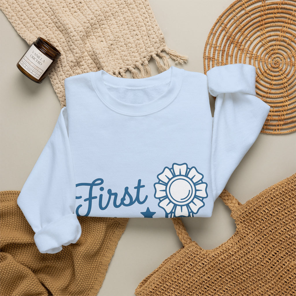 Prize Ribbon Cowgirl Cowboy Gear Gift Cute Rosette Rodeo Fan Western Cowboy Vintage Spark Sweatshirt