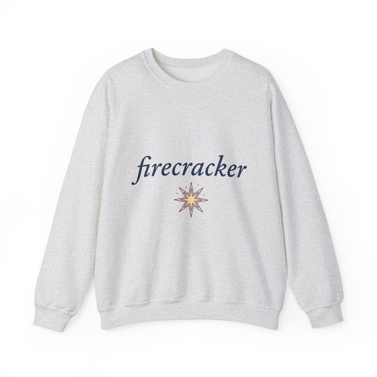 Star Burst Holiday Patriotic Gift Playful Explosion Christmas Fan Firework Minimalist Spark Sweatshirt