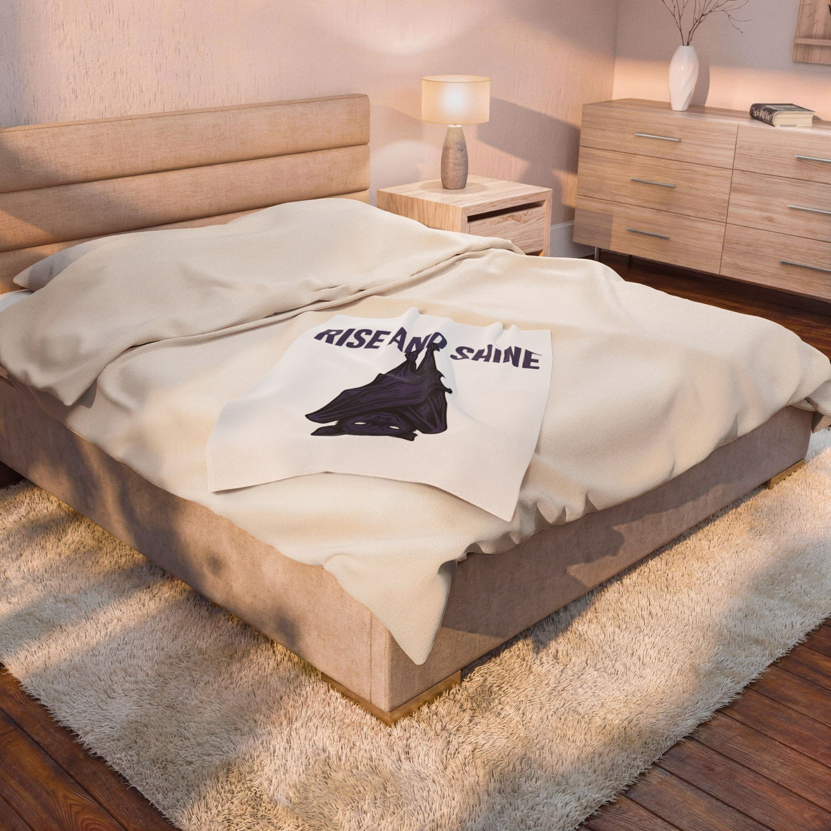 Bat Blanket Funny Gothic Gift Women Hand Drawn Blanket Flying Fox Blanket Comedy Fan Illustrated Blanket Dark Graphic Vintage Humor Blanket