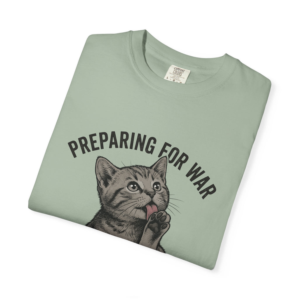 Striped Cat Cat Jokes Gift Sketch Tabby Cat Feline Fan Drawing Retro Claw T-Shirt