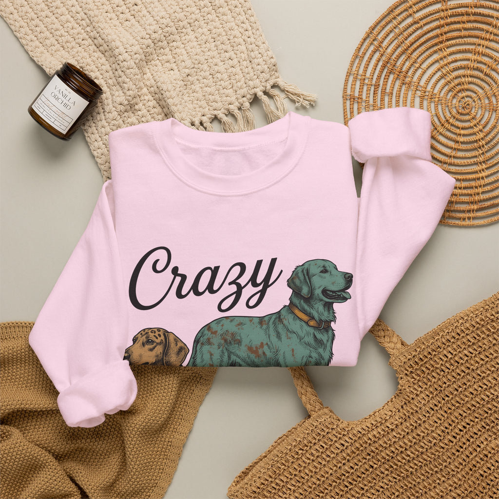 Dog Duo Sweatshirt Dog Mom Pets Gift Women Vintage Sweatshirt Canine Sweatshirt Dog Mom Fan Retro Sweatshirt Animal Graphic Hand Drawn Leopard Print Sweatshirt