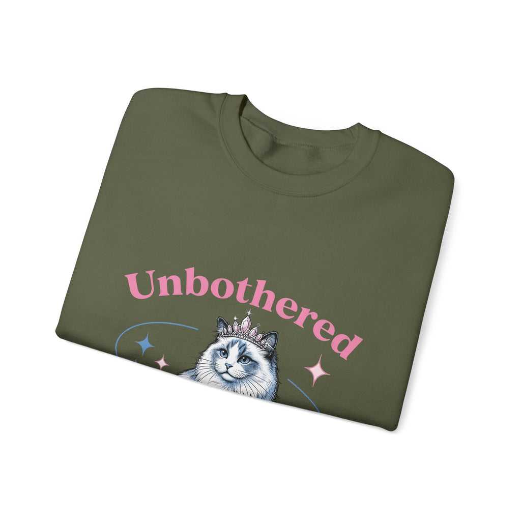 Crowned Cat Sweatshirt Cat Princess Gift Women Trending Sweatshirt Kitty Sweatshirt Cat Fan Feline Sweatshirt Royal Graphic Vintage Sparkle Sweatshirt