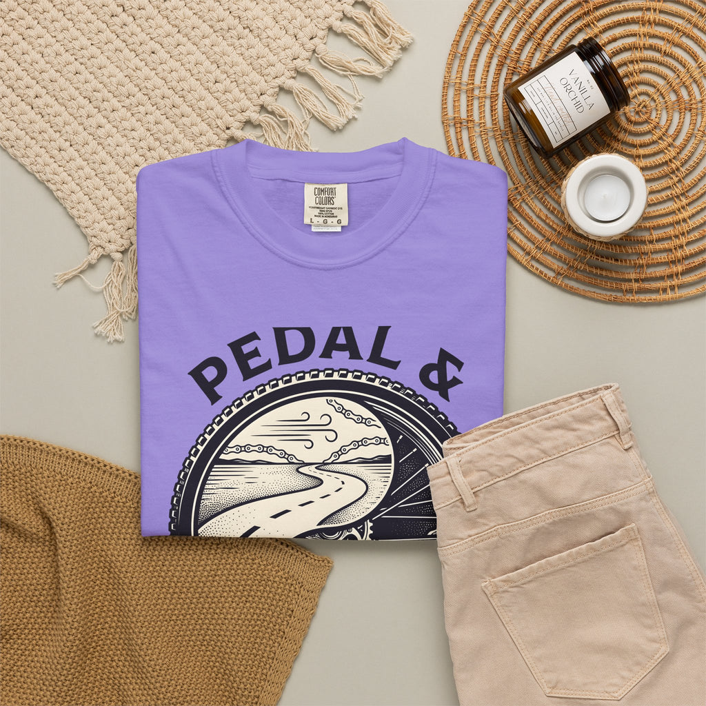 Biking Wheel T-Shirt Cycling Journey Gift Women Heritage T-Shirt Spokes T-Shirt Cyclist Enthusiast Vintage T-Shirt Travel Graphic Nostalgic