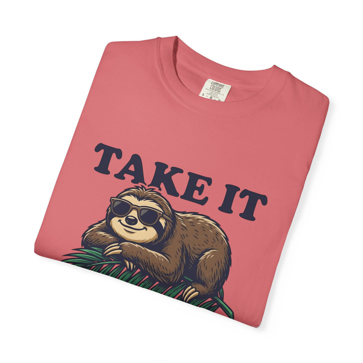 Sloth Shades T-Shirt Funny Wildlife Gift Women Comic T-Shirt Cool Shades T-Shirt Humor Fan Cartoon T-Shirt Animal Graphic Vintage Tropical Leaf