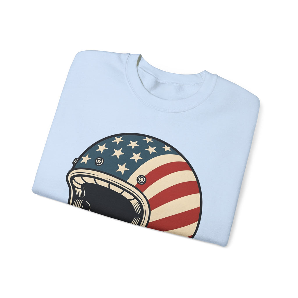 Us Flag Helmet Sweatshirt 4th Of July Liberty Gift Women Retro Sweatshirt Helmet Sweatshirt Patriot Fan Vintage Sweatshirt Retro Graphic Sweatshirt Vintage Star