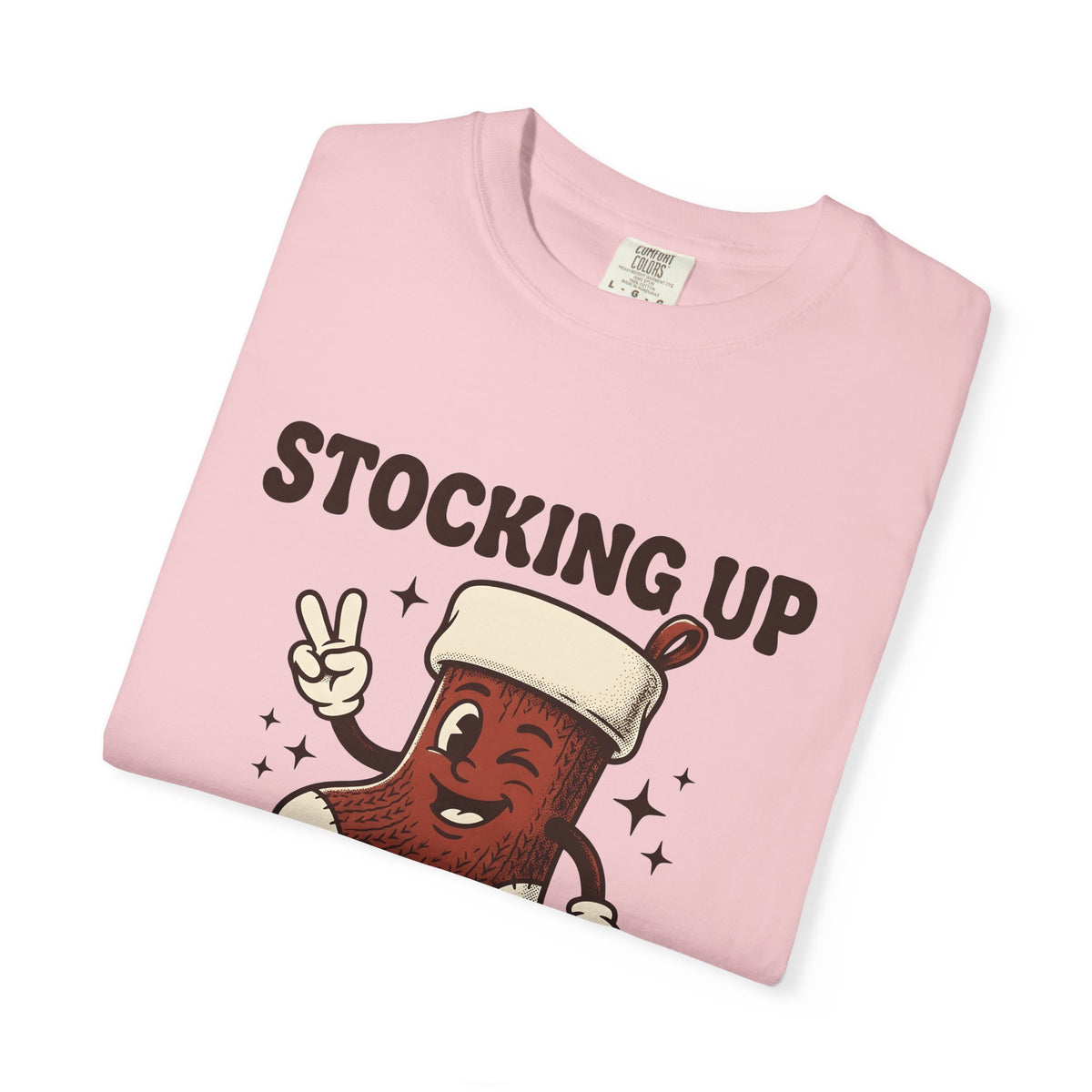 Christmas Stocking Character Christmas Humor Gift Vintage Stocking Holder Christmas Fan Retro T-Shirt