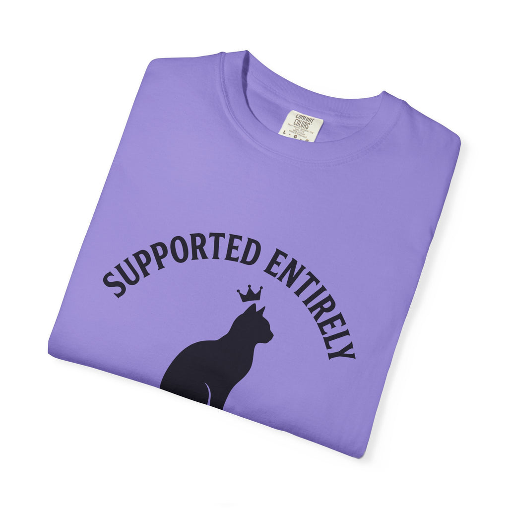 Cat Outline T-Shirt Cat Animal Gift Women Simple T-Shirt Kitten T-Shirt Cat Fan Feline T-Shirt Creature Graphic Retro Tiara T-Shirt