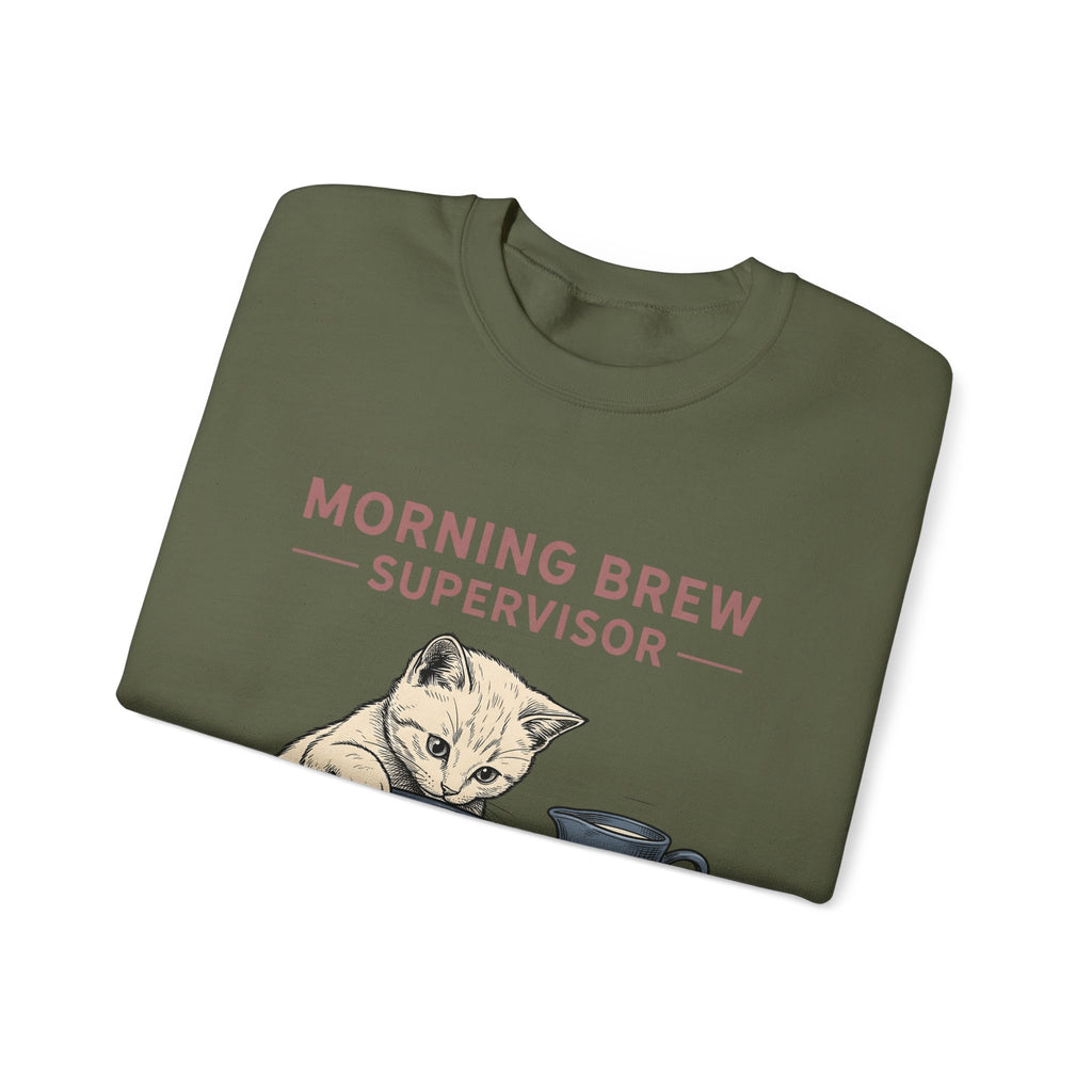 Cat Coffee Cup Cat Coffee Gift Hand Drawn Coffee Mug Cat Fan Illustrated Caffeinated Sweatshirt
