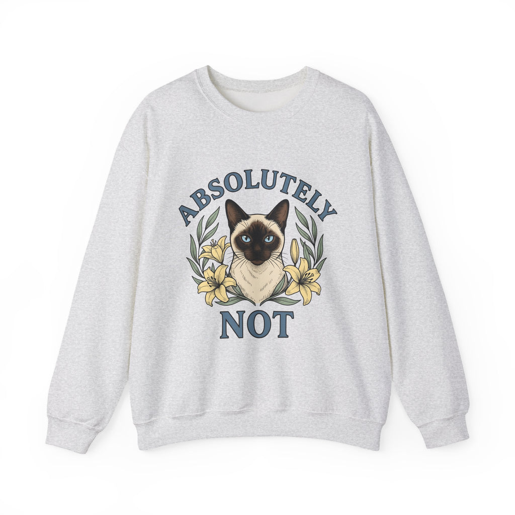 Siamese Cat Sweatshirt Cat Floral Gift Women Hand Drawn Sweatshirt Siamese Sweatshirt Cat Fan Illustrated Design Vintage Lilies Sweatshirt