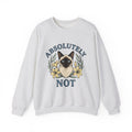 Siamese Cat Sweatshirt Cat Floral Gift Women Hand Drawn Sweatshirt Siamese Sweatshirt Cat Fan Illustrated Design Vintage Lilies Sweatshirt