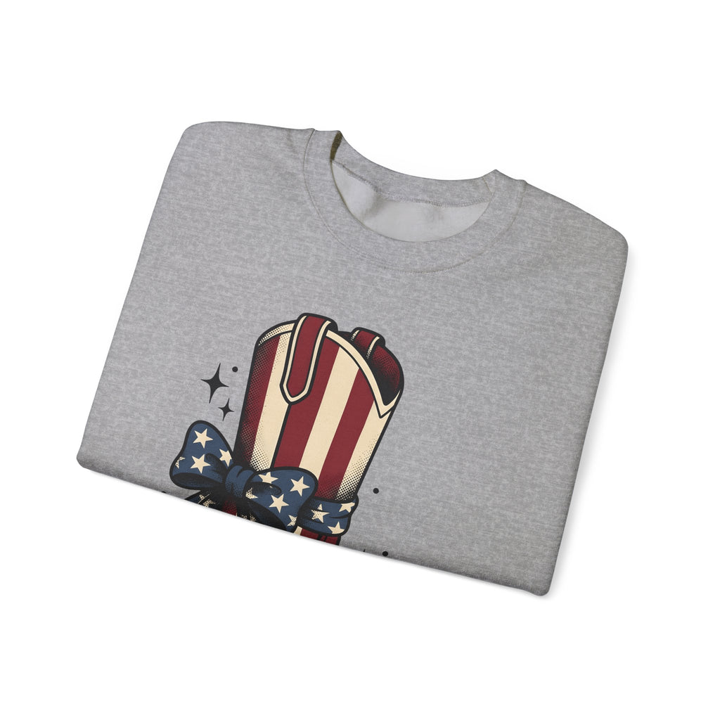 Western Boot America 4Th Of July Cowboy Gift Rustic Boot Patriot Fan Cowboy Old Sweatshirt