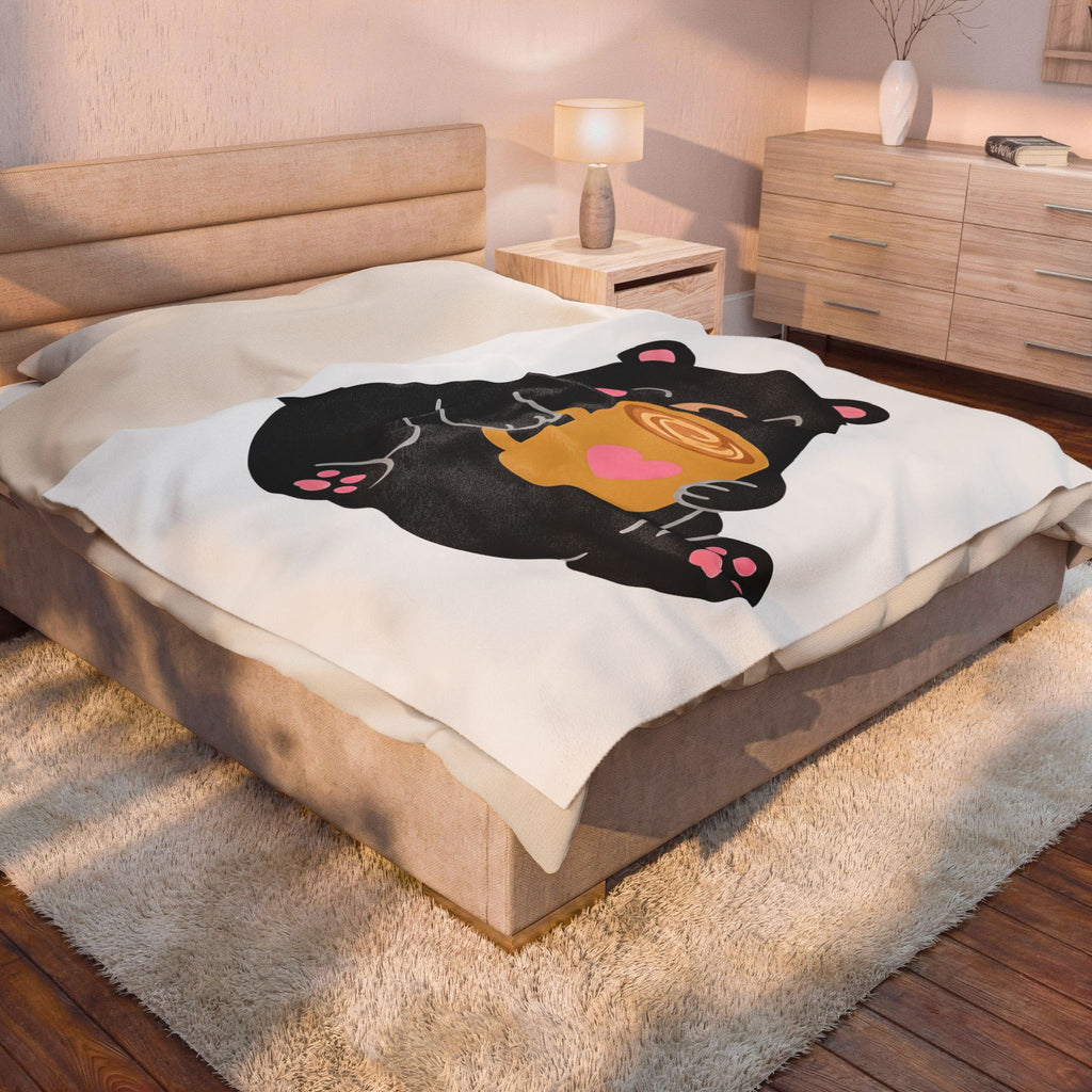 Bear Coffee Cup Coffee Animal Gift Cute Mug Coffee Fan Coffee Mug Kawaii Minimalist Blanket