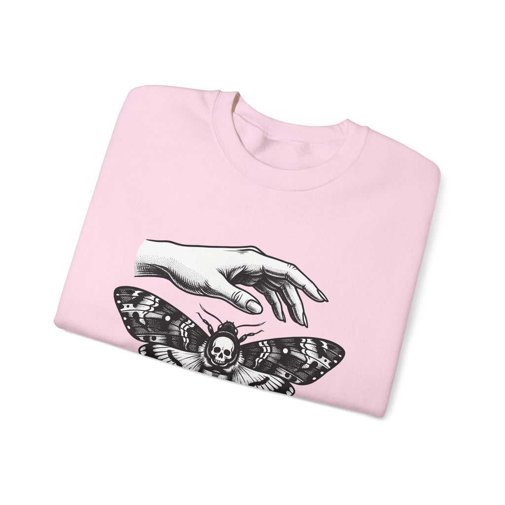 Skeleton Moth Sweatshirt Boho Chic Dark Fashion Gift Women Traditional Tattoo Sweatshirt Moth Sweatshirt Bohemian Fan Sailor Sweatshirt Gothic Graphic Antique