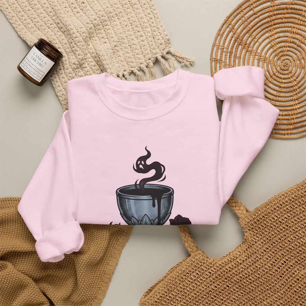 Chalice Roses Sweatshirt Nurses Therapy Gift Women Dark Sweatshirt Goblet Sweatshirt Nurse Enthusiast Gothic Sweatshirt Counseling Graphic Antique Spirit