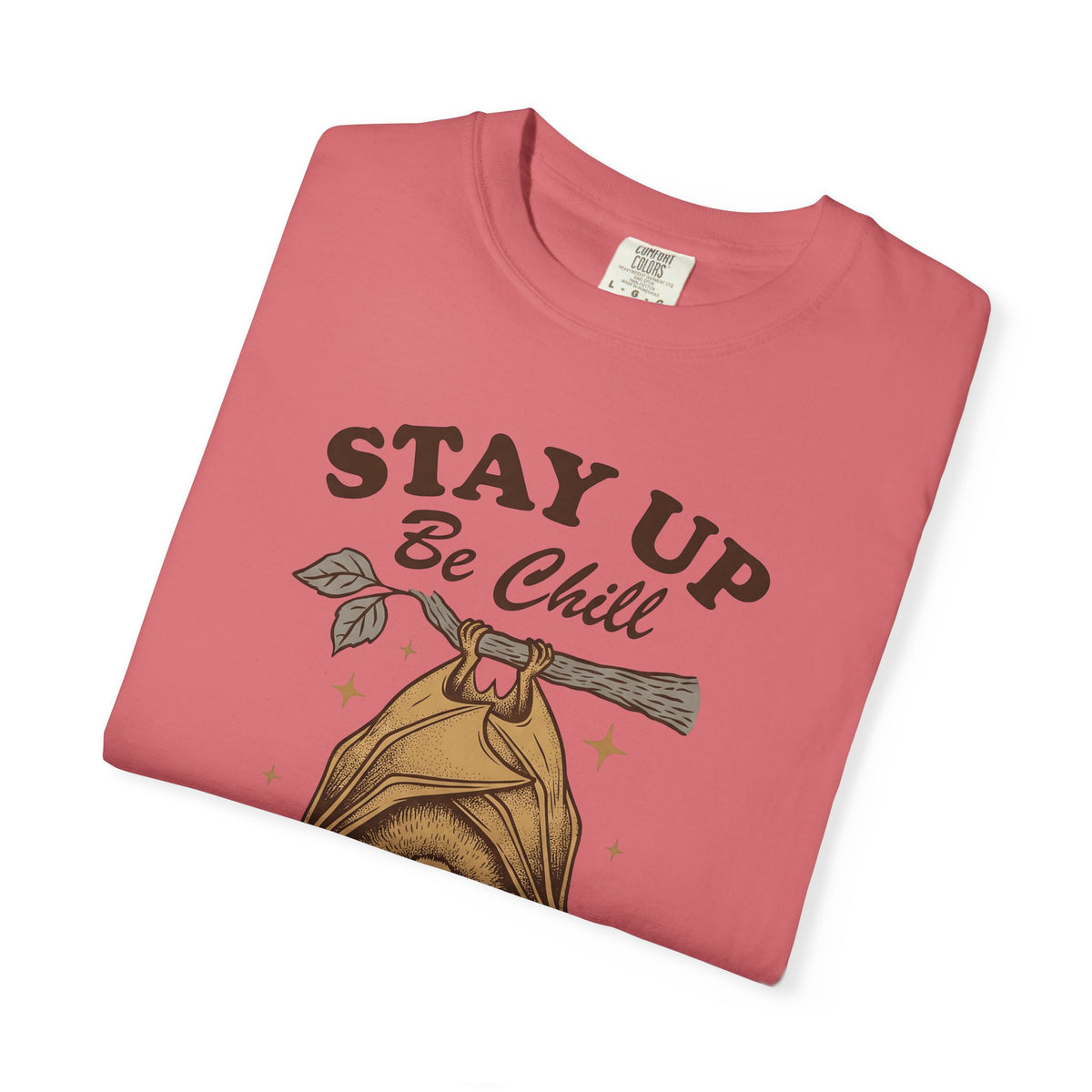 Bat Headset T-Shirt Cute Fauna Gift Women Classic T-Shirt Headphones T-Shirt Adorable Fan Retro T-Shirt Wildlife Graphic Doodle Tree Limb T-Shirt