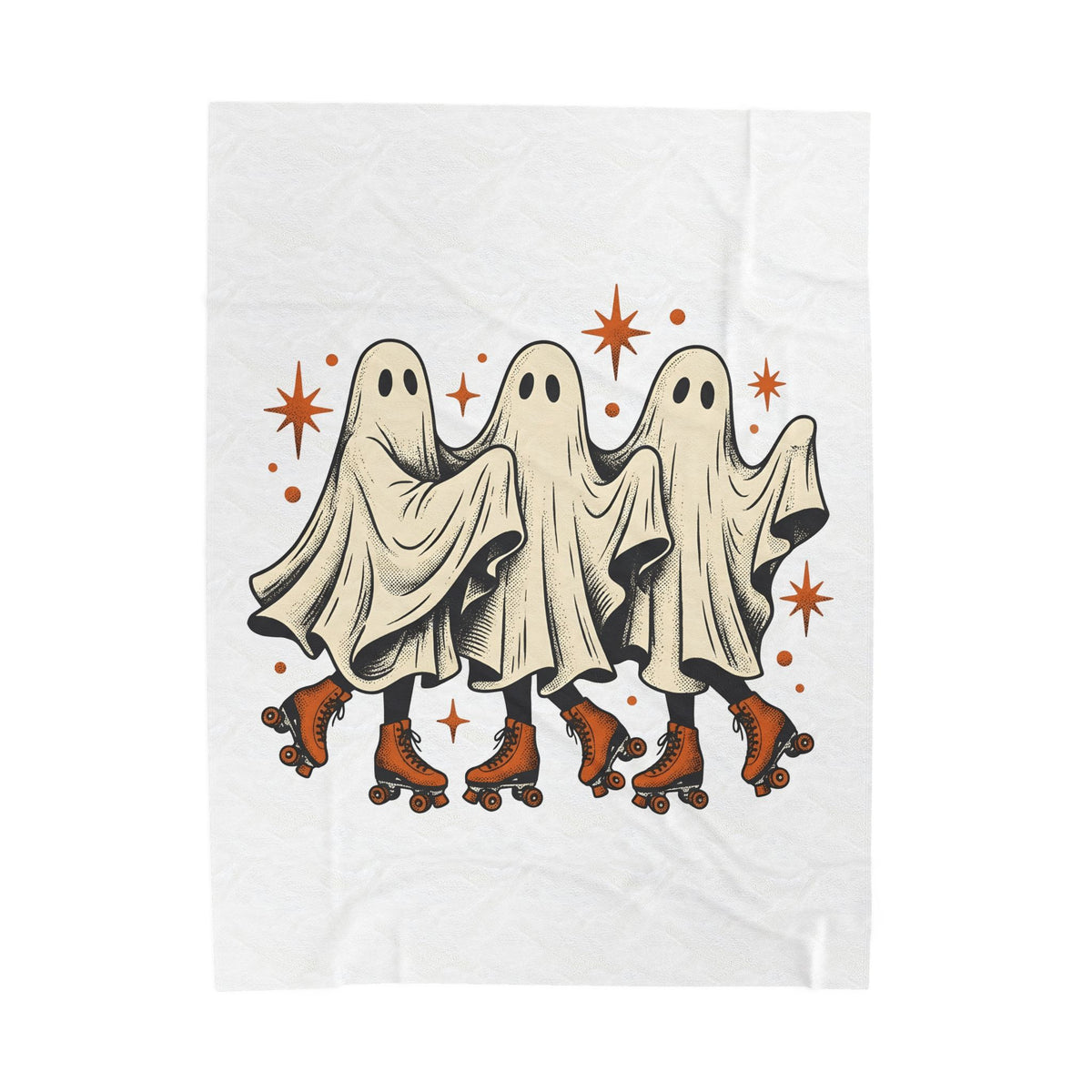 Apparition Skate Blanket Halloween Rollerblade Gift Women Hand Drawn Blanket Skateboard Blanket Spooky Fan Hand Drawn Blanket Inline Skate Graphic