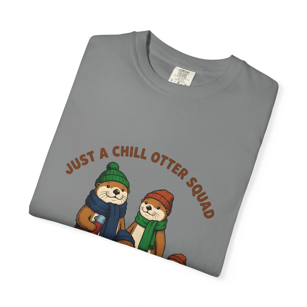 Otter Group T-Shirt Funny Wildlife Gift Women Comic T-Shirt Otters T-Shirt Humor Fan Cartoon T-Shirt Animal Graphic Sketch Beanies T-Shirt